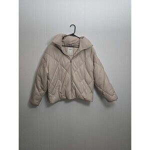 Abercrombie & Fitch Vegan Leather Puffer Jacket Size  Medium